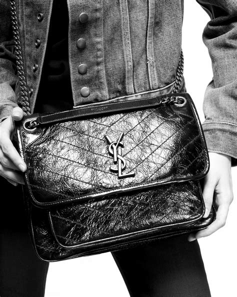 ysl niki leather crossbody bag|YSL niki small shoulder bag.